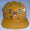 Yellow Leather with Metal $ All Over The Cap Character Fashion Leisure Street Style Baseball Snapback Cap Hat